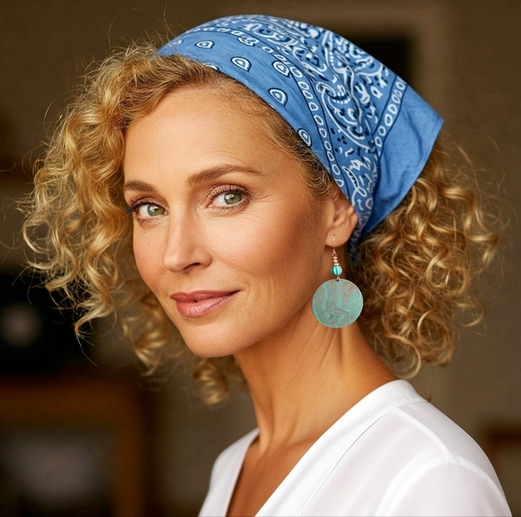 🆕️Boho Vintage Patina Disk Dangle Earrings 🌿 Trendy Ethnic Gypsy Statement ✨ - Picture 1 of 12